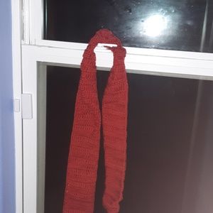 a red scarf